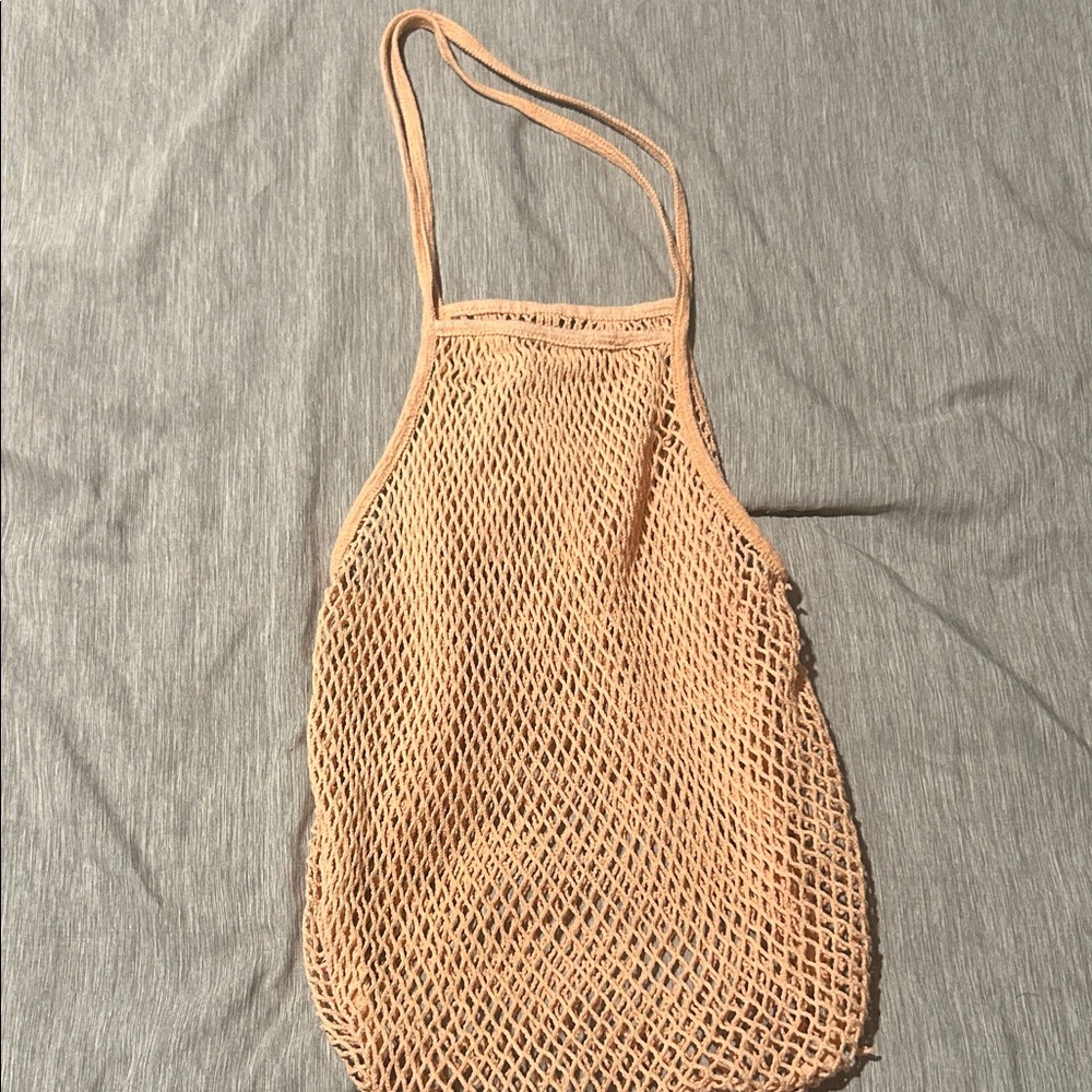 Urban Outfitters Tan Mesh Tote Bag